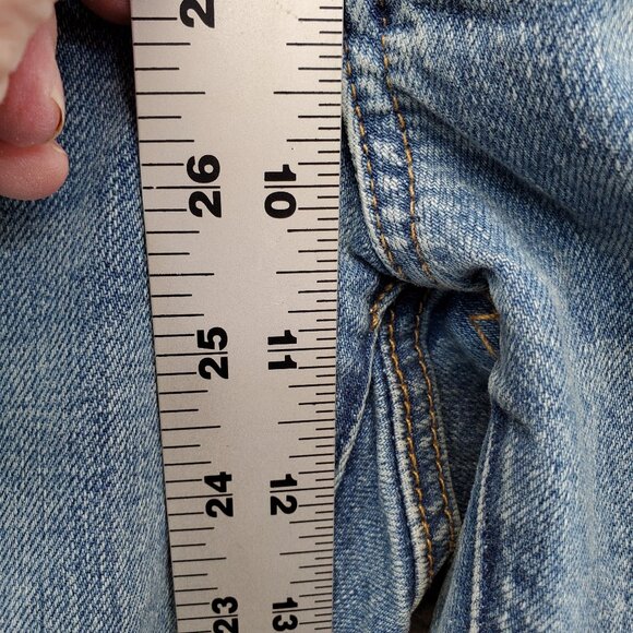 Revice Women's Boyfriend Crop Fringe Star Design Denim Blue Jeans Size 30 - Picture 5 of 13